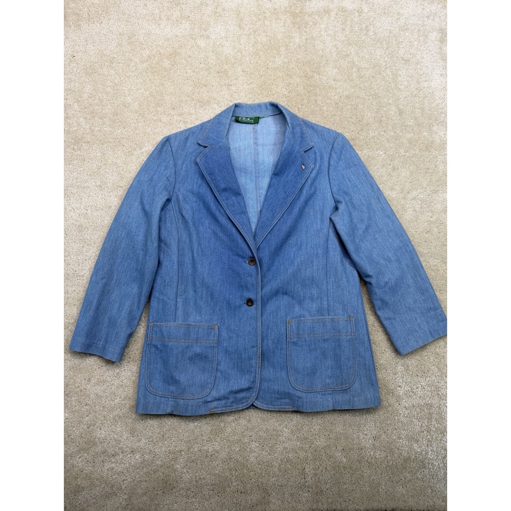 Vintage 1970s RSC Denim Put On Shop Jacket Mens Medium Blue Western USA